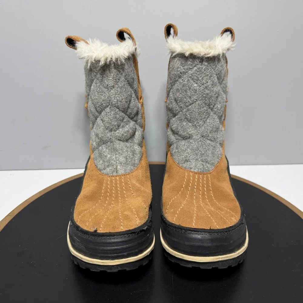 Sorel Tivoli III High Winter Boots Women Size 7 Waterproof Suede Brown Insulated